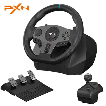 Gaming Steering Wheel PXN V9 Volante PC Gaming Racing Wheel for PC Windows 7/8/10/11/PS4/PS3/Switch/Xbox One/Xbox Series X/S