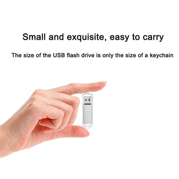 CW10029 USB Flash Drive High Speed USB 2.0 Pendrive Zinc Alloy Metal Jump Thumb Drive with Clear Cap for Computer Car Speaker TV