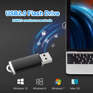 CW10029 USB Flash Drive High Speed USB 2.0 Pendrive Zinc Alloy Metal Jump Thumb Drive with Clear Cap for Computer Car Speaker TV