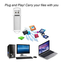 CW10029 USB Flash Drive High Speed USB 2.0 Pendrive Zinc Alloy Metal Jump Thumb Drive with Clear Cap for Computer Car Speaker TV