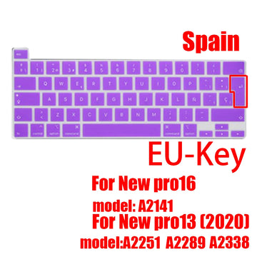 For macbook Pro13 M1 2020 New pro16 keyboard cover soft With ñ Spanish protector Keyboard protective film A2338 A2289 A2251A2141