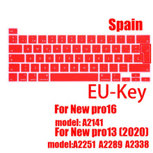 For macbook Pro13 M1 2020 New pro16 keyboard cover soft With ñ Spanish protector Keyboard protective film A2338 A2289 A2251A2141