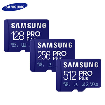 Samsung Pro Plus Memory Card 512GB 256GB 128GB U3 V30 A2 High Speed UHS-I Class 10 TF Card 64GB U1 A1 V10 EVO PLUS Micro SD Card