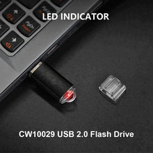 CW10029 USB Flash Drive High Speed USB 2.0 Pendrive Zinc Alloy Metal Jump Thumb Drive with Clear Cap for Computer Car Speaker TV