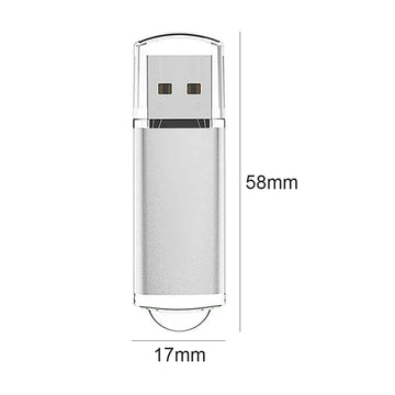 CW10029 USB Flash Drive High Speed USB 2.0 Pendrive Zinc Alloy Metal Jump Thumb Drive with Clear Cap for Computer Car Speaker TV