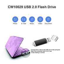 CW10029 USB Flash Drive High Speed USB 2.0 Pendrive Zinc Alloy Metal Jump Thumb Drive with Clear Cap for Computer Car Speaker TV