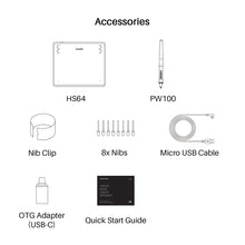 HUION HS64 Graphics Drawing Digital Tablets OTG Function Signature Pen Tablet with Battery-Free Stylus for Android Windows macOS