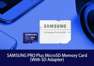 Samsung Pro Plus Memory Card 512GB 256GB 128GB U3 V30 A2 High Speed UHS-I Class 10 TF Card 64GB U1 A1 V10 EVO PLUS Micro SD Card