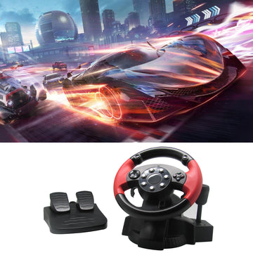 Gaming Racing Steering Wheel for PS4 PS3 PS2  D-INPUT X-INPUT Mode Driving Racing Wheel and Floor Pedals Real Force Feedback