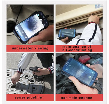 7mm Endoscope Mini Action Camera 720p Video Waterproof Cameras 6LED Inspection Borescope 360 Camera for Android Mobile Phone