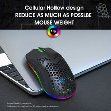 2.4G Wireless Charge Mouse RGB Luminous Ultralight Honeycomb Mouse Movement Speed 3600 6 D Game Mice For Laptop PC Gamer