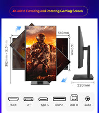 Anmite 27" IPS 4K Monitor Ps4 LCD Computer Game High color gamut screen suitable for graphic designers