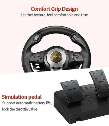 PXN V3II Gaming Steering Wheel Pedal Vibration Racing Game Controller for Xbox One for PC for PS3 PS4 for N-switch