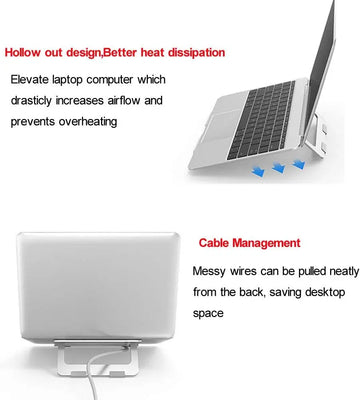 Laptop Tablet Stand Universal Adjustable Aluminium Alloy Foldable Stand Desktop Holder For Macbook 10''-15.6'' Laptop Notbebook