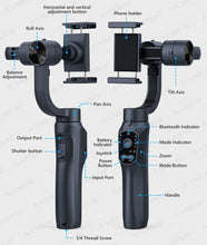 F10 3-Axis Handheld Gimbal Smartphone Stabilizer Cellphone Selfie Stick for Android iPhone Phone Vlog Anti Shake Video Recording