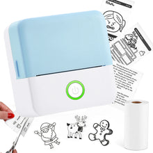 Mini Printer, Inkless Sticker Maker, Free Cut Small Pocket Printer, Portable Thermal Printer for Photo Journal Notes Memo