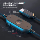 Fifine RGB Gaming Headset — 7.1 Surround Sound, Mic, PC/PS4/PS5