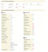 KTC H27T27 27inch QHD 100Hz Gaming Monitor 2560x1440 IPS Fast Panel Screen 16:9 ELED 1ms GTG Response Time 99% sRGB HDR10