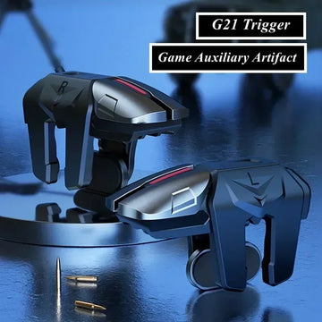 G21 Six Fingers Mobile Phone Game Trigger for PUBG Aim Shooting L1 R1 ABS Key Button for IOS Android Universal Gamepad Joystick