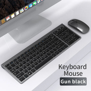 Bluetooth 5.0 & 2.4G Wireless Keyboard and Mouse Combo Mini Multimedia Keyboard Mouse Set for Laptop PC TV iPad Macbook Android