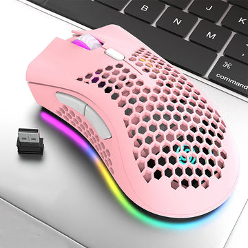 BM600 Rechargeable Gaming Mouse USB 2.4G Wireless RGB Light Ergonomics Gaming Mouse Desktop PC Computers Notebook Laptop Mouses