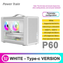 Power Train P60 M-ATX Portable Computer Case ITX Motherboard ATX/SFX Power Supply Support U3 Type-C Desktop MINI Small Chassis