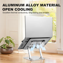 Laptop Stand Foldable Aluminium Alloy Portable Laptop Stand High Quality Computer Stand Suitable for Laptops up to 17.3 Inch