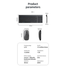 Jomaa Slim Rechargeable Bluetooth Keyboard and Mouse Set for Laptop Computer 2.4G USB Wireless Keyboard and Mouse Combo