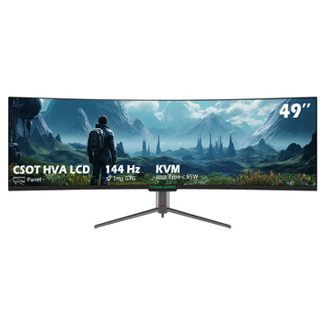 TITAN ARMY C49SHC 49-inch Gaming Monitor, 3840*1080 CSOT HVA Panel, 32:9 Oversized Curved Screen 144Hz High Refresh Rate PIP/PBP