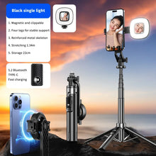 DIXSG Magnetic Selfie Stick Tripod with Bluetooth Remote Control Extendable Phone Stand Magnetic Tripod for Video Recording