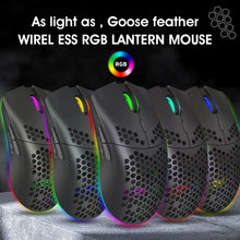 2.4G Wireless Charge Mouse RGB Luminous Ultralight Honeycomb Mouse Movement Speed 3600 6 D Game Mice For Laptop PC Gamer