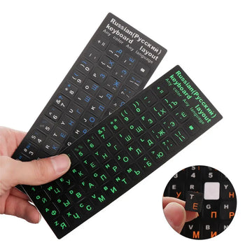 Russian Letters Language Keyboard Sticker Frosted PVC Waterproof Stickers for Notebook Computer Desktop Keyboard Keypad Laptop