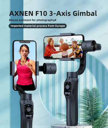 F10 3-Axis Handheld Gimbal Smartphone Stabilizer Cellphone Selfie Stick for Android iPhone Phone Vlog Anti Shake Video Recording