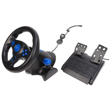 Game Racing Wheel Gaming Steering Wheel 180 Degree Rotation Multifunctional 3 in 1 Game Racing Wheel with Pedals for PC