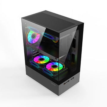 Power Train Illusionary Realm Desktop Computer Case Seaview Room Side Transparent M-ATX/ITX Chassis Support 240 Water Cooler