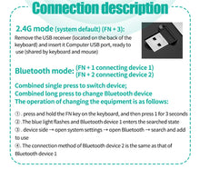 Bluetooth 5.0 & 2.4G Wireless Keyboard and Mouse Combo Mini Multimedia Keyboard Mouse Set For Laptop PC TV iPad Macbook Android