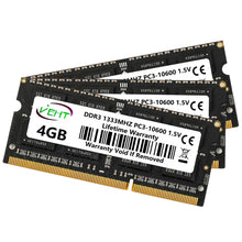 VEHT DDR3 DDR3L 2GB 4GB 8GB SODIMM Memories Ram 8500 10600 12800 204Pin PC3 1.5V PC3L 1.35V 1066 1333 1600Mhz Laptop Memory Ram