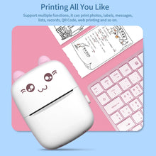 Mini Thermal Printer Wireless BT 200dpi Label Photo Memo Wrong Question Printing Tag Bluetooth Printer USB Cable Portable