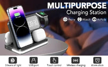 Wireless Charger Stand For iPhone 15 14 Samsung S23 S22 Ultra Fold Z Flip Galaxy Watch Active Buds Fast Charging Station Holder