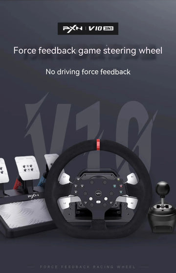 Pxn V10 Steering Wheel Game Controller 900 Rotation Angle Wired Force Feedback Gamer Steering Wheel For Ps4/Switch/Xbox Custom