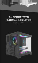 Darkflash C275P PC Case Sea View Room Gaming Computer Desktop M-ATX Motherboard  Double-Sided Tempered Glass PC Gamer Cabinet