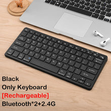 Bluetooth 5.0 & 2.4G Wireless Keyboard and Mouse Combo Mini Multimedia Keyboard Mouse Set For Laptop PC TV iPad Macbook Android