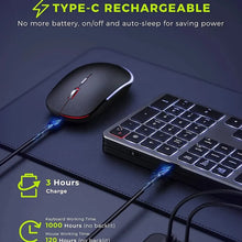 Wireless Ultra Slim Full Size Keyboard and Mouse Combo Rechargeable 2.4G USB Cordless Illuminated Keyboard & Mouse Set