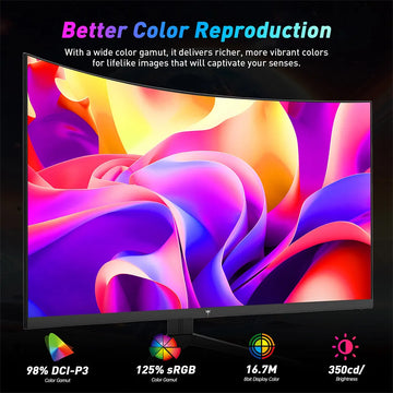 KTC H32S17F 32 inch Curved Gaming Monitor 1920*1080 HVA Panel 240Hz Refresh Rate 125% sRGB, 3500:1 Contrast Ratio, Adaptive Sync