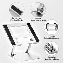 Laptop Stand Foldable Aluminium Alloy Portable Laptop Stand High Quality Computer Stand Suitable for Laptops up to 17.3 Inch