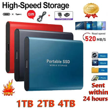 Portable SSD 1TB 2TB External Solid State Drive 4TB Original Mass Hard Drive USB3.1 High-speed Solid State Disk for PC/Laptops