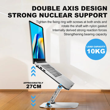 Laptop Stand Foldable Aluminium Alloy Portable Laptop Stand High Quality Computer Stand Suitable for Laptops up to 17.3 Inch