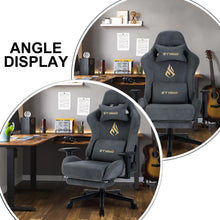Symino Gaming Chair, Ergonomic Gamer Chair with Footrest, Breathable PC Chair with Adjustable Lumbar Cushion, Headrest Cushion