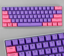 61 Key Set PBT Keycaps Ansi 60% Computer Gamer Mechanical Keyboard Cap Backlight OEM Miami DOLCH GK61 SK61 Anne pro 2 RK61 K617