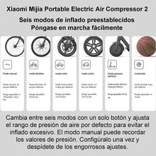 Xiaomi Mijia Air Pump 2 pour vélos et balles, préinitialisation numérique de la pression des pneus + arrêt automatique de charge, charge rapide de type C